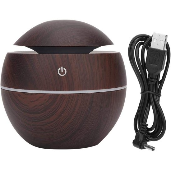 Wooden Cool Mist Humidifiers Essential Oil Diffuser Aroma Air Humidifier with Colorful Change for Car, Office, Babies, humidifiers for home, air humidifier for room (multi coloured) 6 Month Warranty