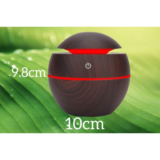 Wooden Cool Mist Humidifiers Essential Oil Diffuser Aroma Air Humidifier with Colorful Change for Car, Office, Babies, humidifiers for home, air humidifier for room (multi coloured) 6 Month Warranty